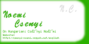 noemi csenyi business card